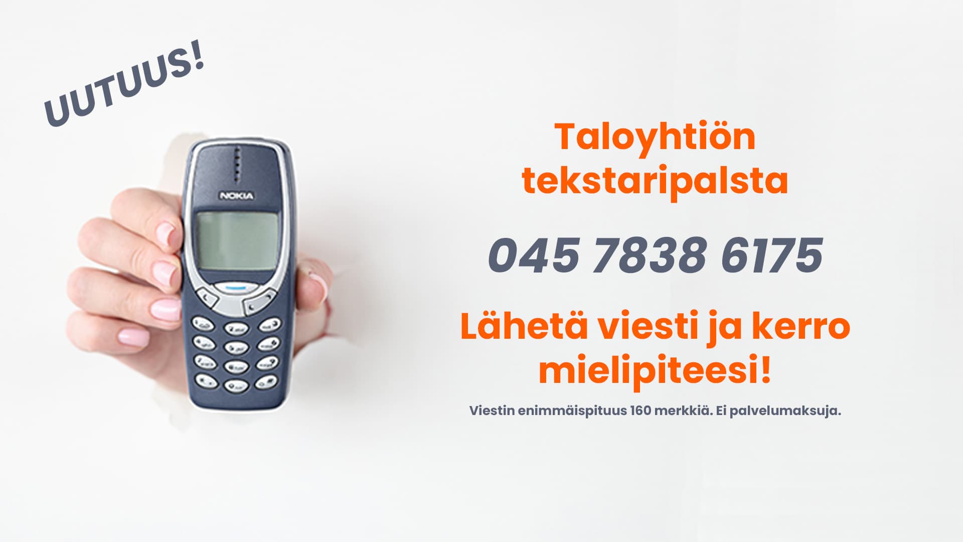 Mikä taloyhtiössäsi ottaa päähän? Kerro se meille tekstarilla