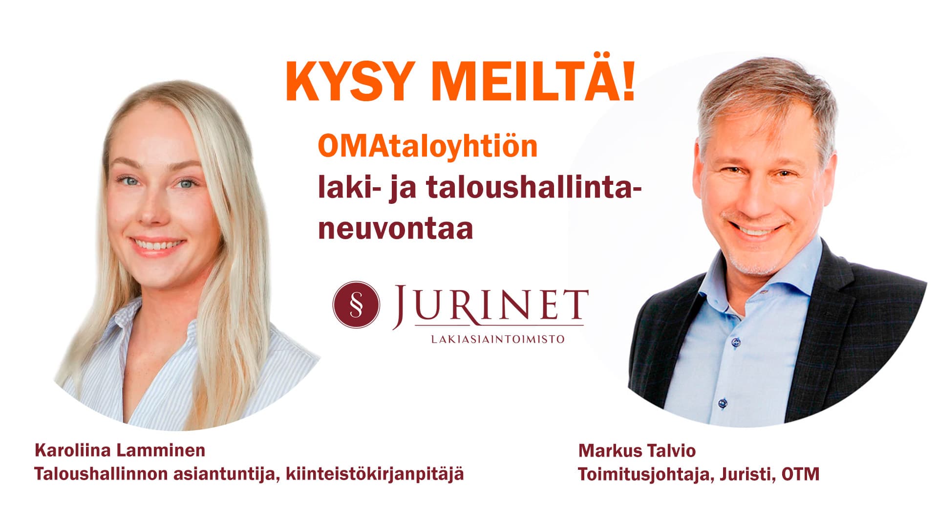 Nyt voit kysyä Omataloyhtiön lakipalvelussa myös taloushallinnosta