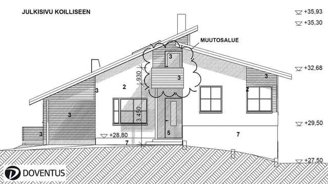 Talon julkisivupiirros